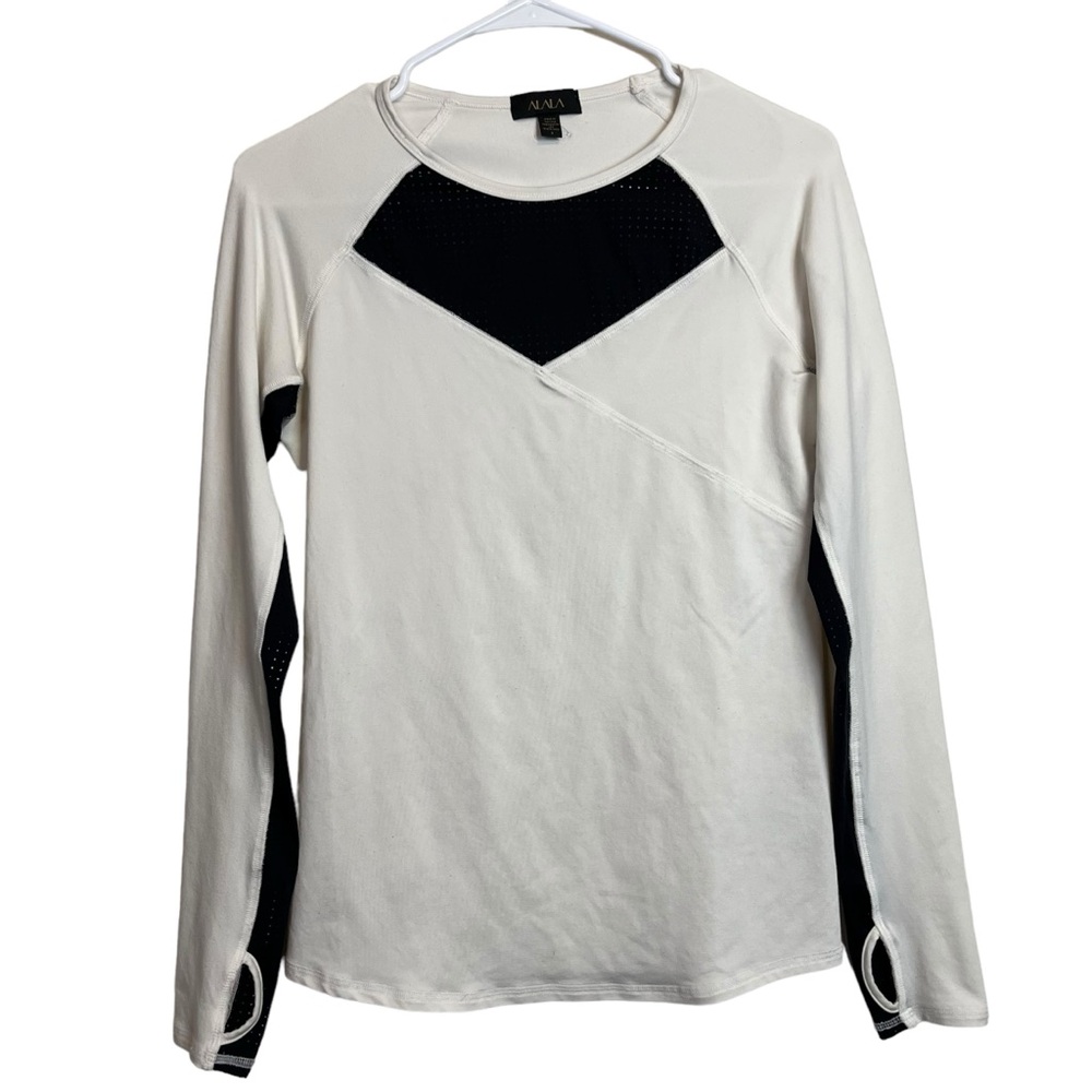 ALALA White Long Sleeve Athleisure Top Size S women